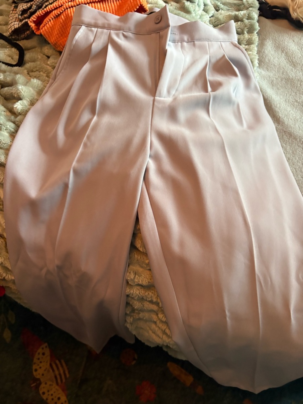 High-Waist Wide Leg Trousers in gray